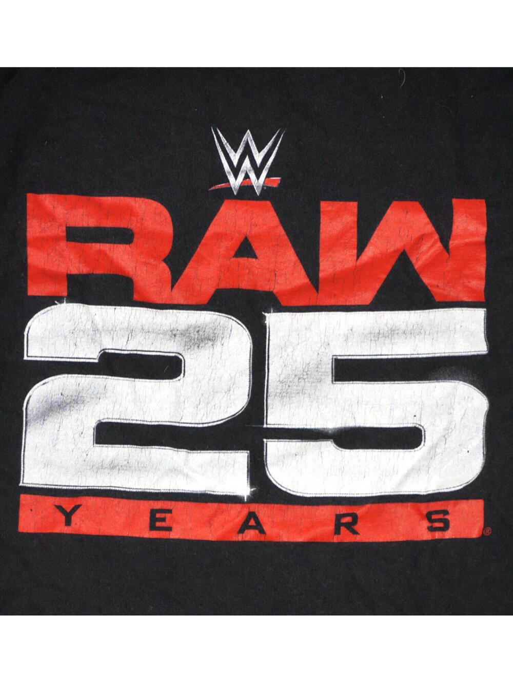 WWE WWF Raw Wrestling T Shirt Large 25 Year Anniversary Black